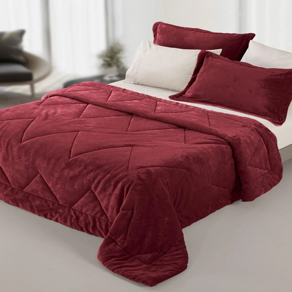 Κουβερτοπάπλωμα Drops Wine Guy Laroche Queen Size 220x240cm Πολυέστερ