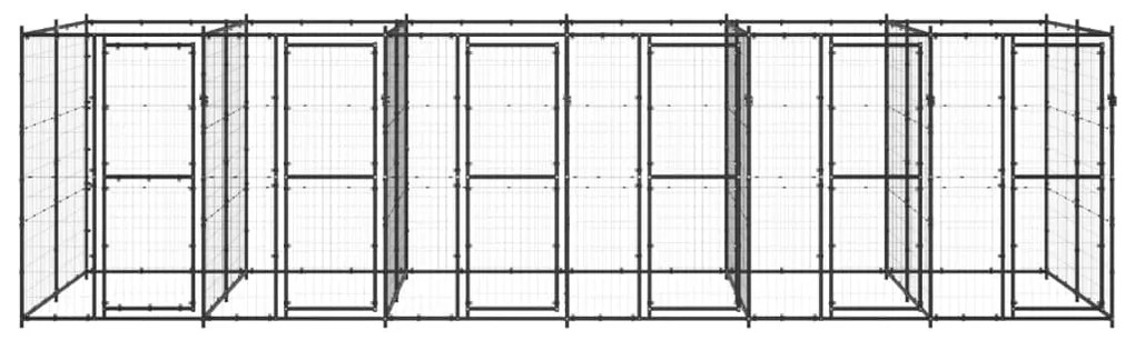 vidaXL Κλουβί Σκύλου Εξωτερικού Χώρου 14,52 μ² από Ατσάλι