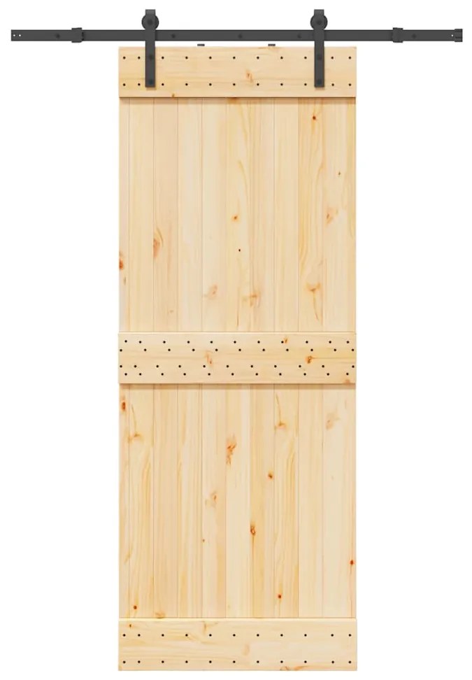 Συρόμενη Μεσόπορτα με Μηχανισμό 80 x 210 εκ. Μασίφ Ξύλο Πεύκου