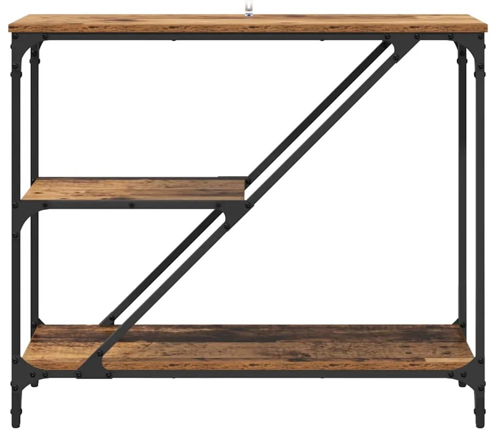 vidaXL Τραπέζι κονσόλας Παλιό Ξύλο 88,5 x 30 x 75 εκ.