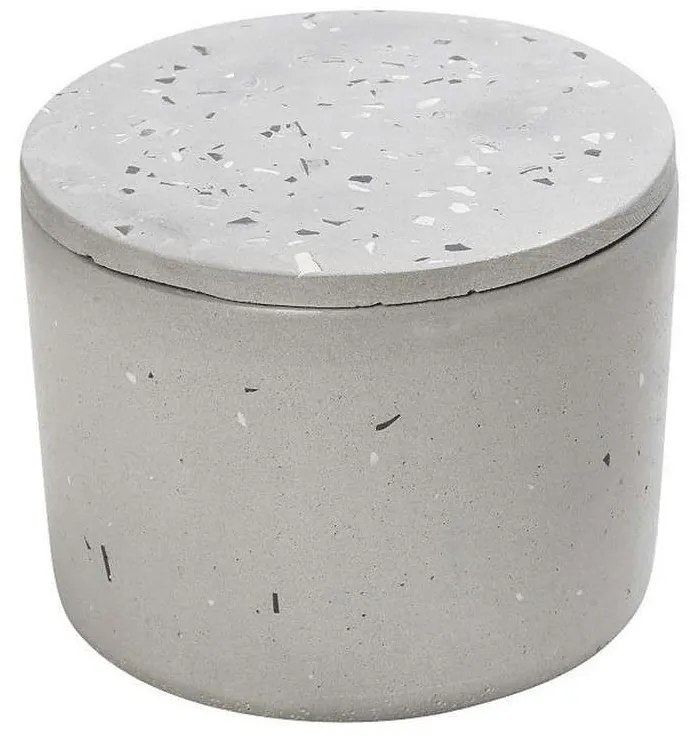 Δοχείο Με Καπάκι TZG112 13x13x9cm Light Grey Espiel Cement