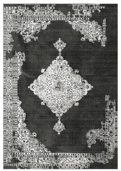 ΧΑΛΙ ΣΑΛΟΝΙΟΥ VINTAGE ΜΕ ΚΡΟΣΙΑ JOSIANE ΓΚΡΙ HM7676.12 80X150εκ.