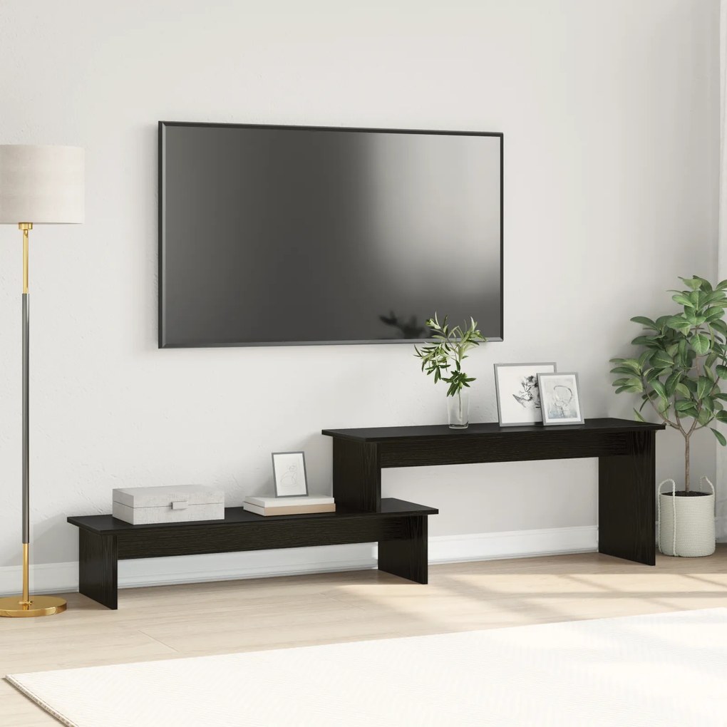 vidaXL Ντουλάπι TV Μαύρη δρυς 180 x 30 x 43 εκ. Επεξεργασμένο ξύλο