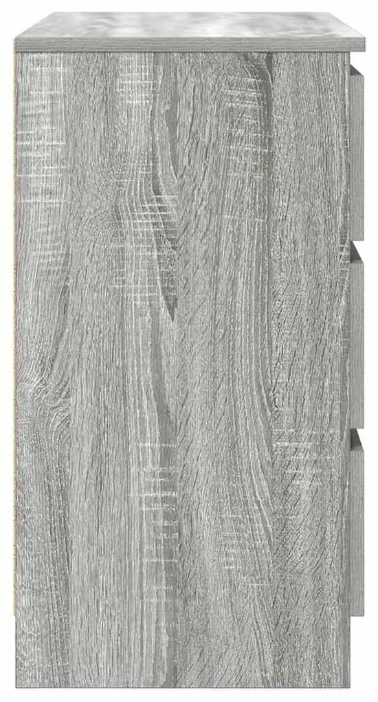 vidaXL Συρταριέρα με Συρτάρια Γκρι Sonoma 71x35x65 εκ. από Επεξ. Ξύλο