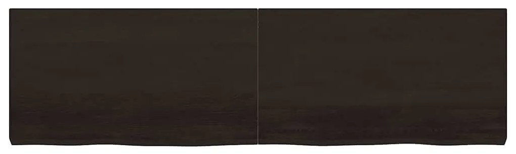 vidaXL Ράφι Τοίχου Σκούρο Καφέ 180x50x(2-6) εκ. Επεξ. Μασίφ Ξύλο Δρυός