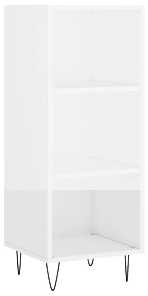 Ντουλάπι Γυαλιστερό Λευκό 34,5 x 32,5 x 90 εκ. Επεξεργ. Ξύλο - Λευκό