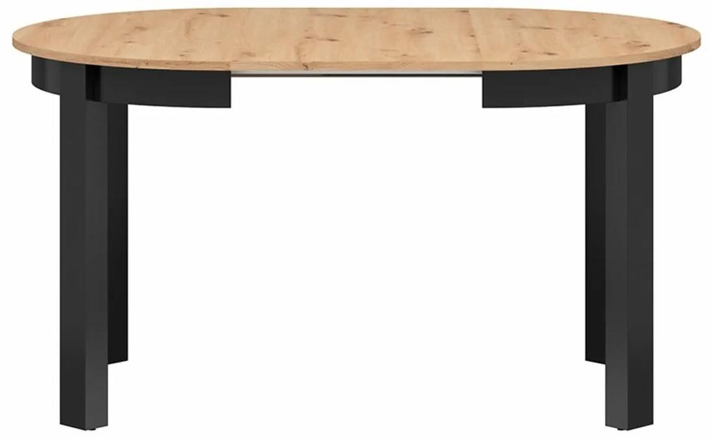 Τραπέζι Boston 314, Artisan βελανιδιά, Μαύρο, 76cm, 52 kg, Επιμήκυνση, Πλαστικοποιημένη μοριοσανίδα | Epipla1.gr