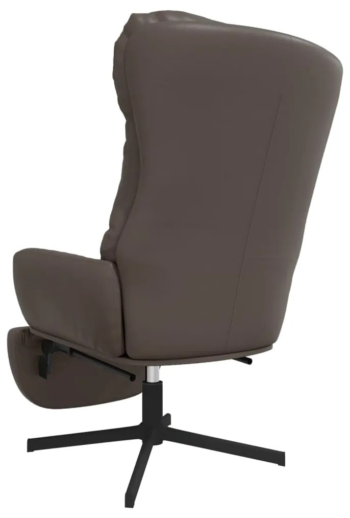 vidaXL Πολυθρόνα Relax Καφέ από Συνθετικό Δέρμα με ένα Υποπόδιο