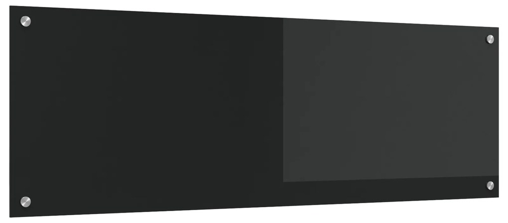 vidaXL Μαύρο Πλακάκι Κουζίνας 120x40x0,6 εκ από Γυαλί Ψημένο