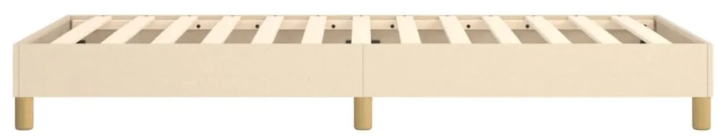 vidaXL Πλαίσιο κρεβατιού χωρίς στρώμα Κρέμα 80x200 cm Ύφασμα