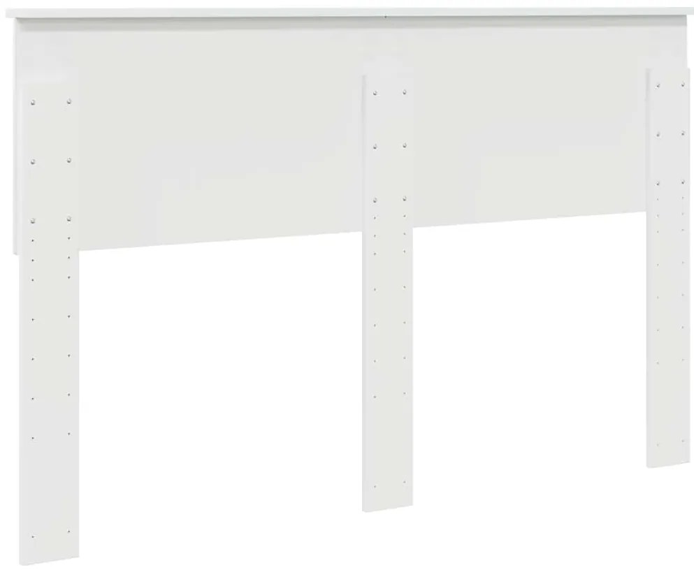 vidaXL Κεφαλάρι Λαμπερό Λευκό Επεξεργασμένο ξύλο