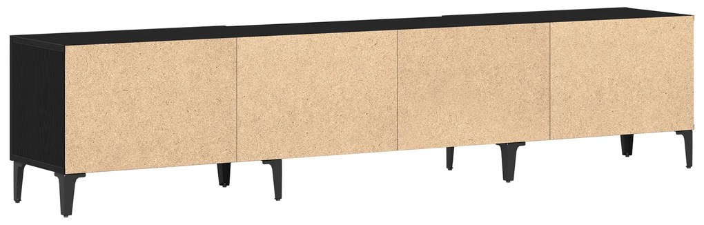 vidaXL Ντουλάπα Τηλεόρασης Μαύρο Δρυς 180x31,5x40 εκ Επεξεργασμένο Ξύλο