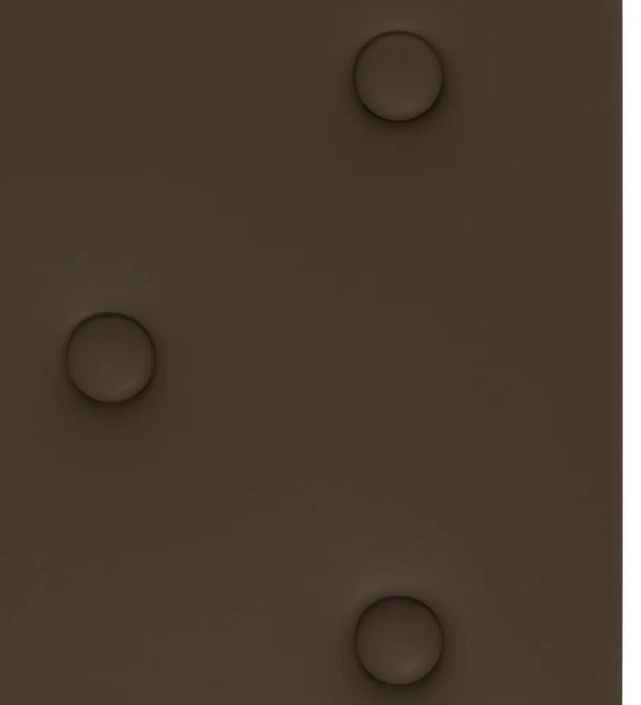 vidaXL Πάνελ Τοίχου 12 τεμ. Καφέ 60 x 30 εκ. 2,16 μ² Συνθετικό Δέρμα