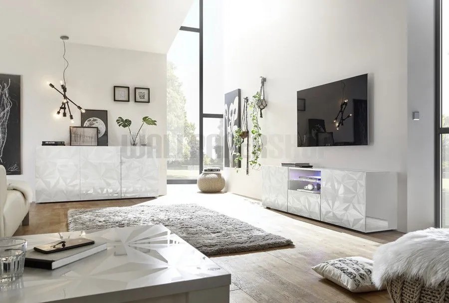 Μπουφές Λευκή Λάκα 181x84x42
