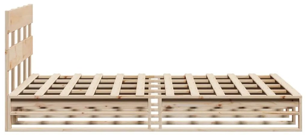 vidaXL Σκελετός Κρεβατιού Χωρίς Στρώμα 120x190 εκ Μασίφ Ξύλο Πεύκου