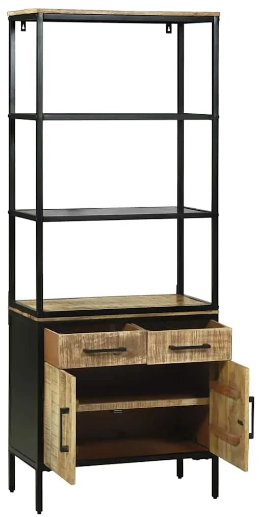 vidaXL Highboard Καφέ 70 x 35 x 180 εκ. Μασίφ ξύλο μάνγκο