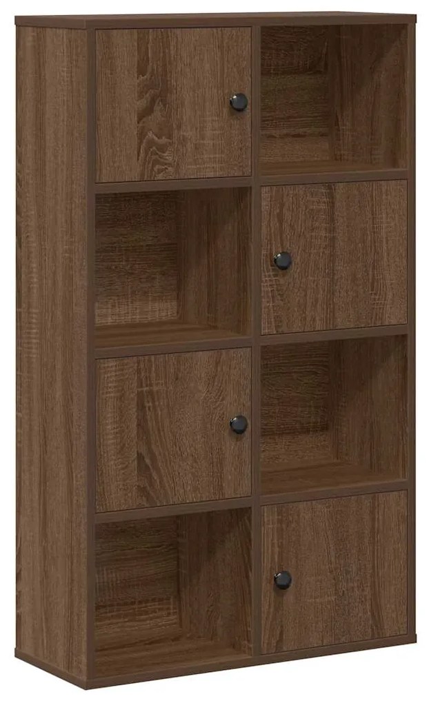 Βιβλιοθήκη Καφέ Δρυς 60x24x101,5 εκ. από Επεξεργασμένο Ξύλο - Καφέ