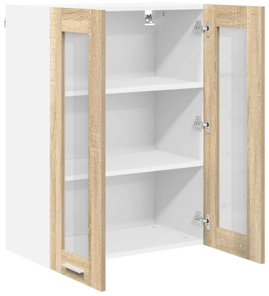 vidaXL Κρεμαστό ντουλάπι με αποθήκευση Δρύς Sonoma 60 x 31 x 80 εκ.