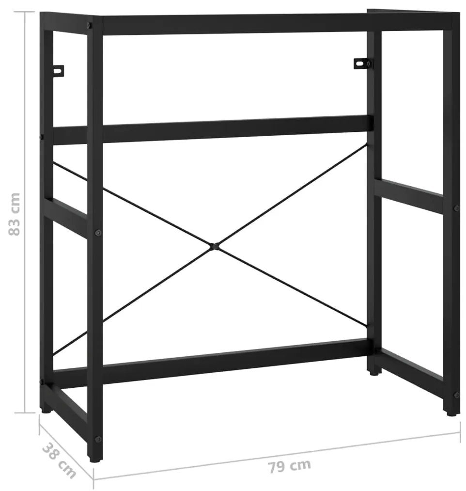 ΈΠΙΠΛΟ ΜΠΑΝΙΟΥ ΜΑΥΡΟ 79 X 38 X 83 ΕΚ. ΣΙΔΕΡΕΝΙΟ 338501