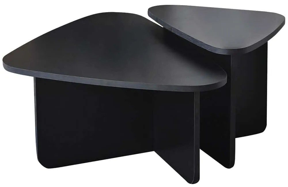 Τραπέζια Σαλονιού Ballare (Σετ 2Τμχ) 552NOS2576 90x60x35/60x40x40cm Black