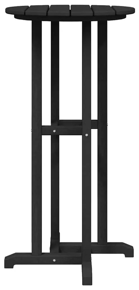 vidaXL Σετ κήπου 3 κομματιών , μαύρο HDPE.