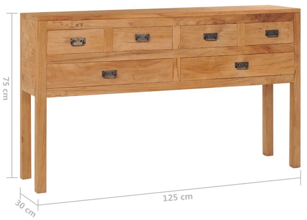 ΚΟΝΣΟΛΑ - ΣΥΡΤΑΡΙΕΡΑ 125 X 30 X 75 ΕΚ. ΑΠΟ ΜΑΣΙΦ ΞΥΛΟ TEAK 288897