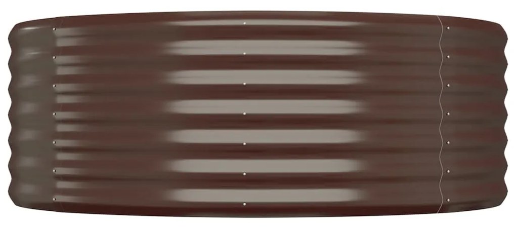 vidaXL Ζαρντινιέρα Καφέ 249x100x36 εκ. Γαλβανισμένος χάλυβας