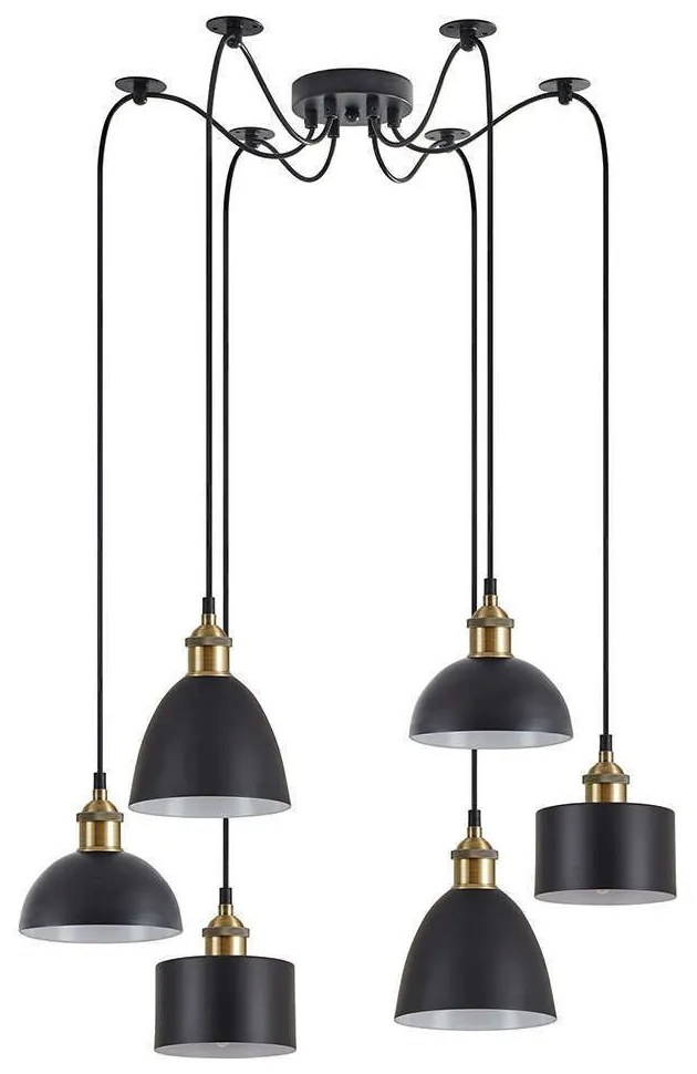 Φωτιστικό Οροφής Magnum Flex 77-8973 55x55x300cm 6xE27 60W Black-Bronze Homelighting