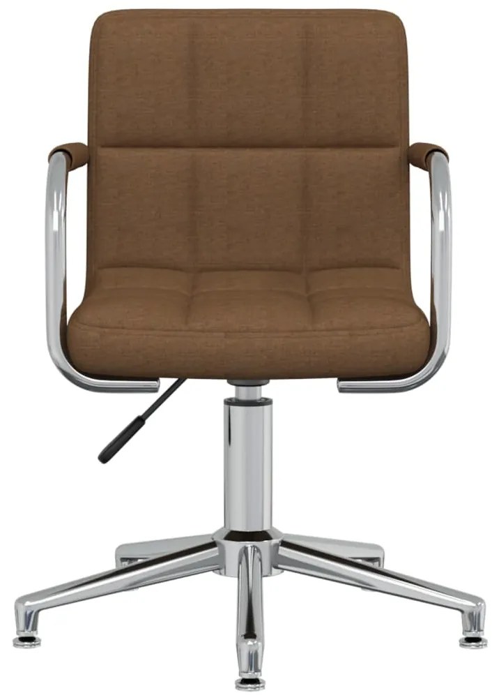 vidaXL Καρέκλα Γραφείου Περιστρεφόμενη Καφέ Υφασμάτινη