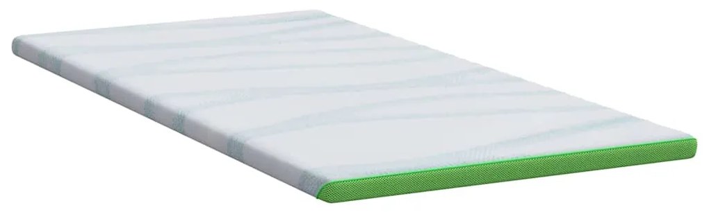 vidaXL Στρώμα επικάλυψης Λευκό και Πράσινο 180 x 200 x 6 εκ