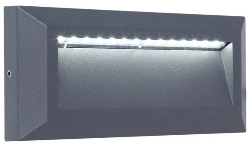 Φωτιστικό Τοίχου Helena 5191602118 IP54 Led 4000K 10,1x3,2x23cm Dark Grey Lutec