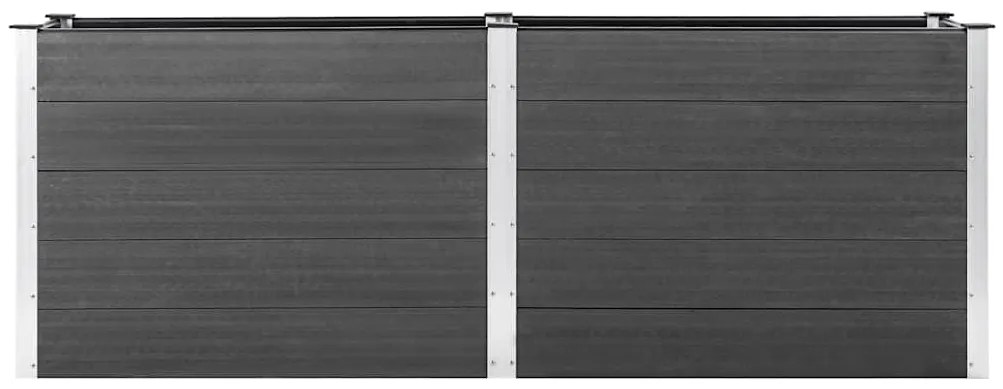 vidaXL Ζαρντινιέρα Υπερυψωμένη Γκρι 250 x 50 x 91 εκ. από WPC