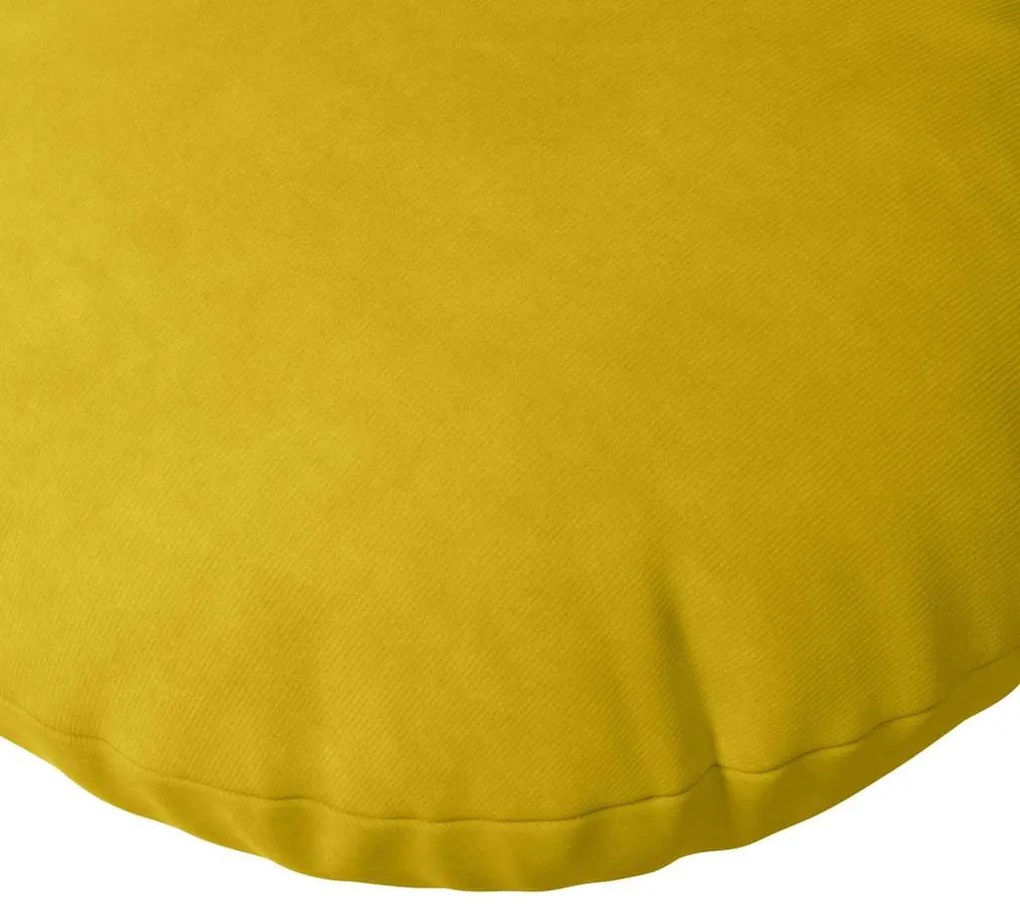 vidaXL Μαξιλάρια καθισμάτων 2 pcs Κίτρινο Ø 40 x 13 εκ. Βελούδο