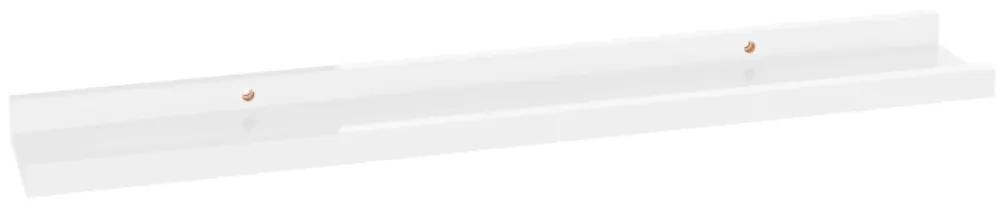 vidaXL Ράφια Τοίχου 4 τεμ. Γυαλιστερό Λευκό 60 x 9 x 3 εκ.