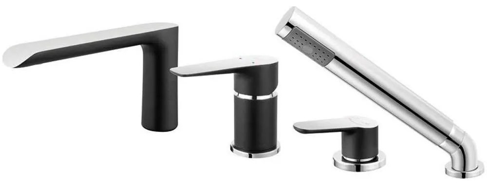 Μπαταρία Μπάνιου Επικαθήμενη Adore BDR11ABLC Black-Chrome Ferro Metal