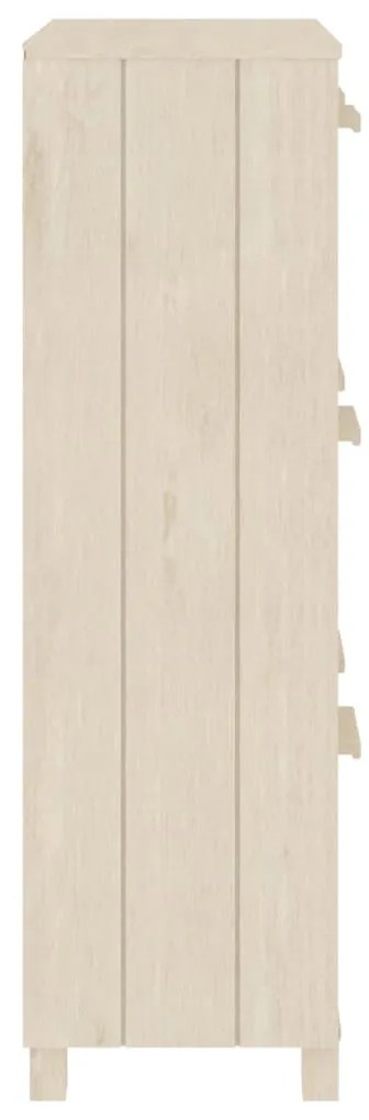 vidaXL Παπουτσοθήκη HAMAR Καφέ Μελί 59,5x35x117 εκ. Μασίφ Ξύλο Πεύκου