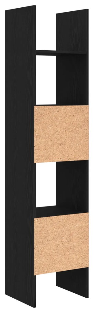 vidaXL Βιβλιοθήκη Μαύρη δρυς 40 x 35 x 180 εκ. Επεξεργασμένο ξύλο