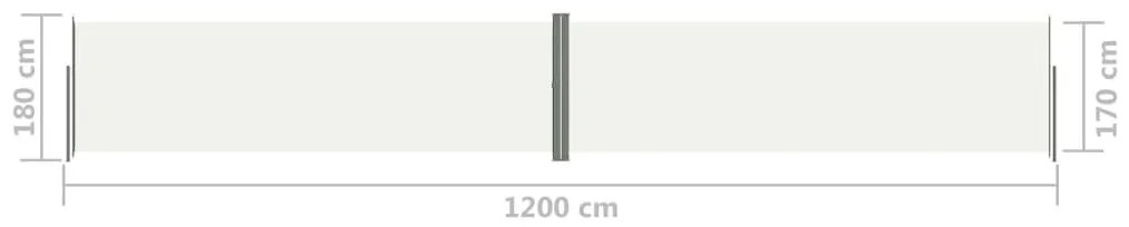 Σκίαστρο Πλαϊνό Συρόμενο Κρεμ 180 x 1200 εκ. - Κρεμ
