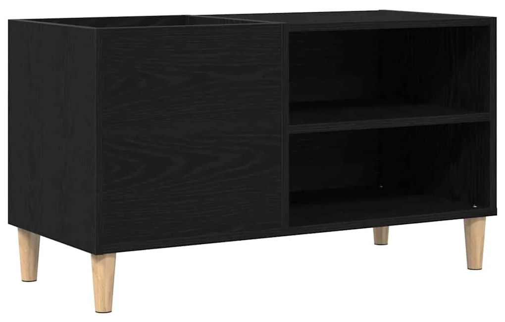 vidaXL Ντουλάπι δίσκων βινυλίου Μαύρη δρυς 84,5 x 38 x 48 cm