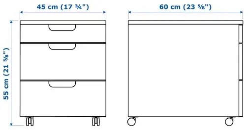 GALANT συρταριέρα με ροδάκια 603.651.53