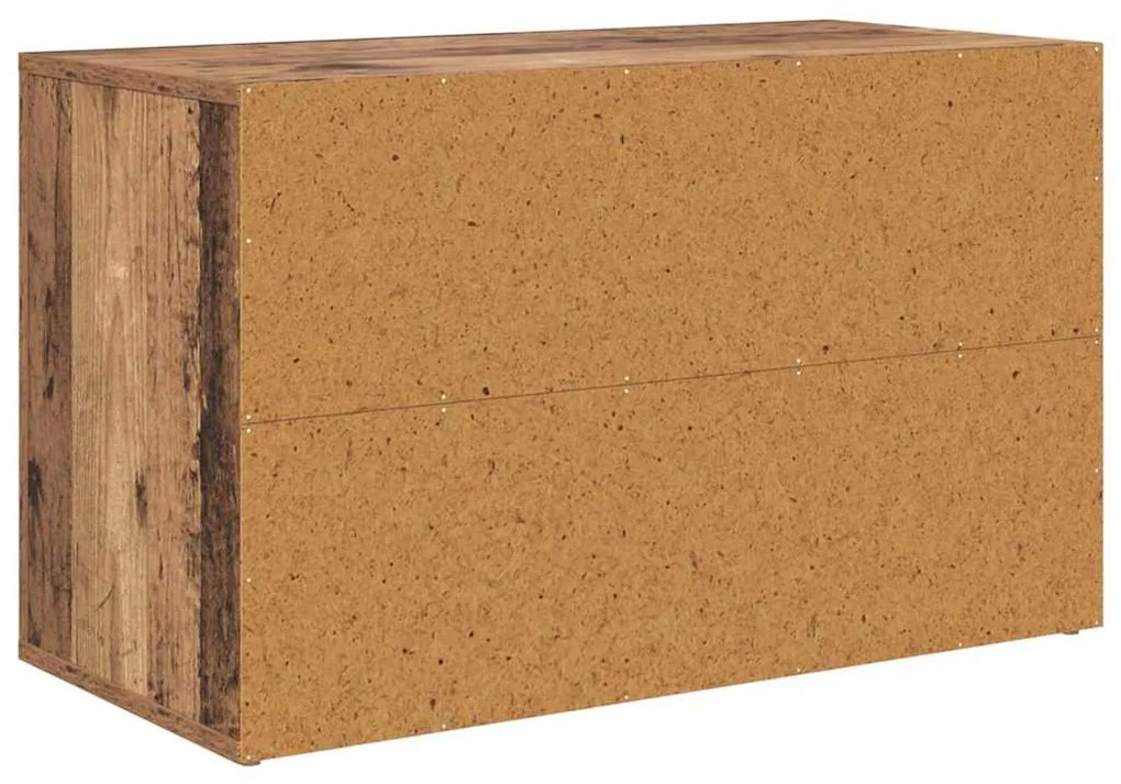 vidaXL Ράφι Παπουτσιών Παλαιό ξύλο 75 x 35 x 45 εκ. Επεξεργασμένο ξύλο