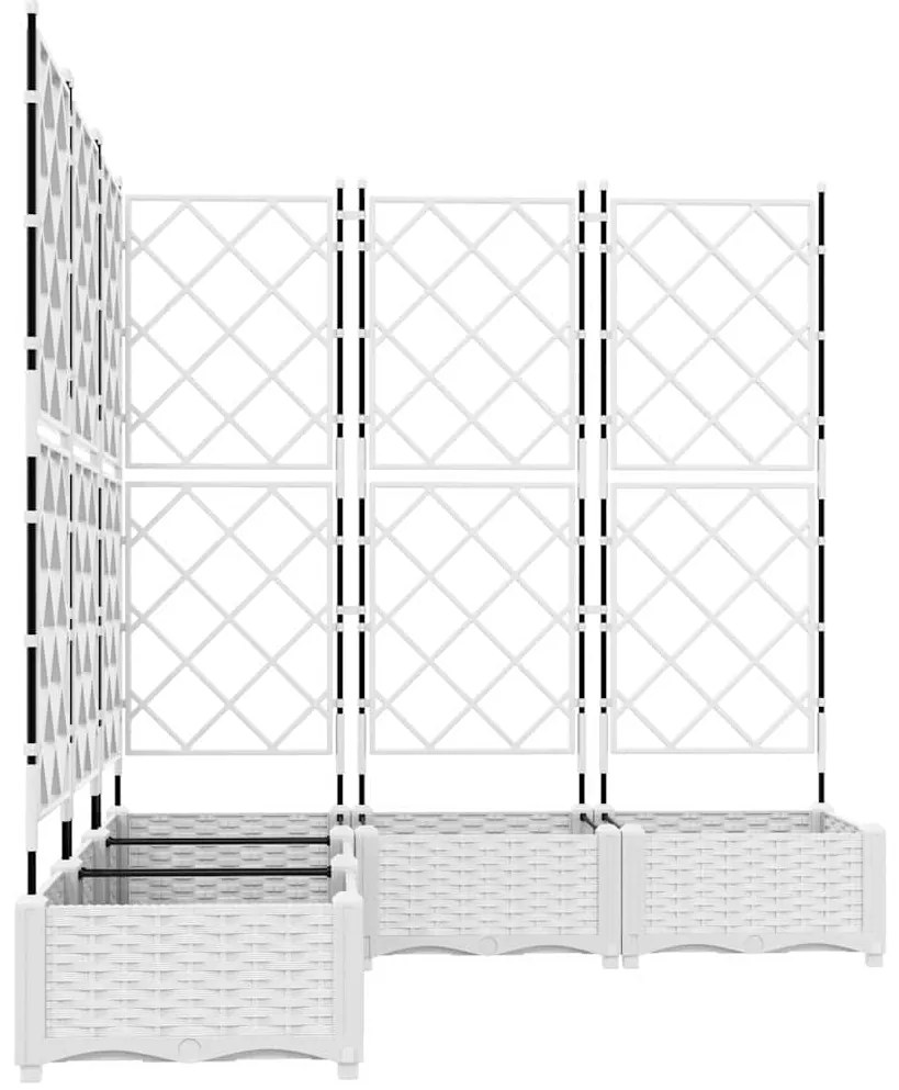 vidaXL Κηποτινάκι με Τρέλα 5 pcs Λευκό 120 x 120 x 125.5 εκ. PP