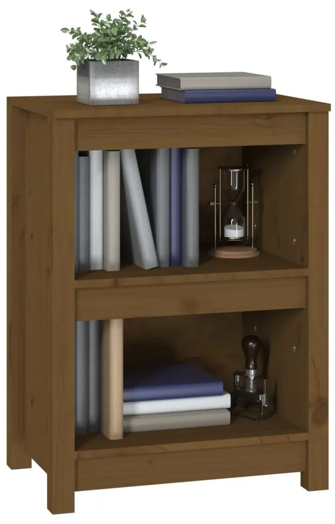 vidaXL Βιβλιοθήκη Μελί 50 x 35 x 68 εκ. από Μασίφ Ξύλο Πεύκου