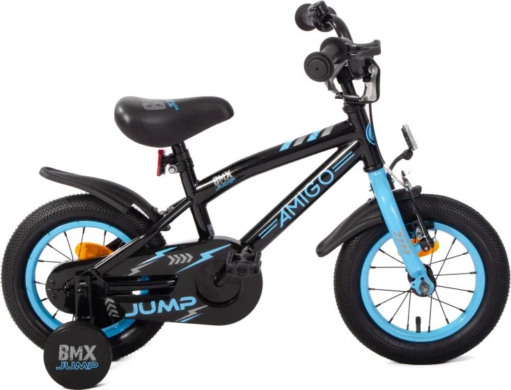 BMX Jump 12 Inch 22 cm Boys Coaster Brake BlackBlueAMIGO