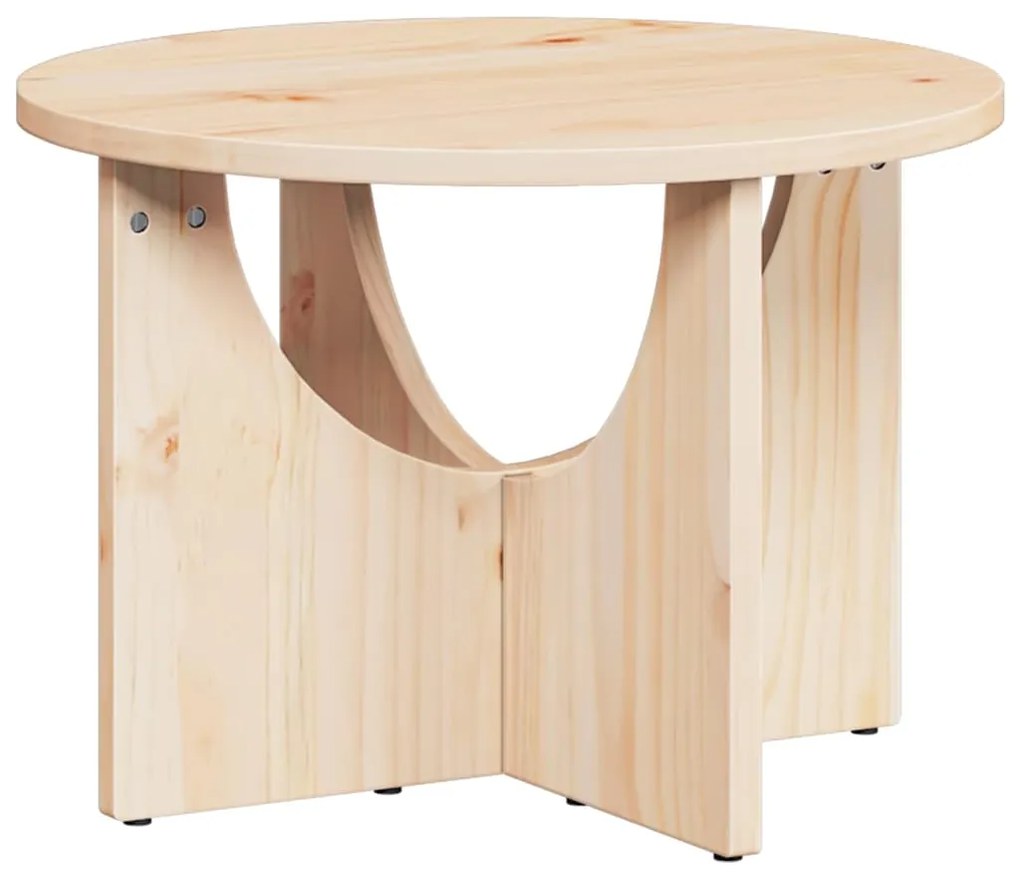 vidaXL Τραπεζάκι σαλονιού Φυσικό 50 x 50 x 35 cm Μασίφ ξύλο πεύκου