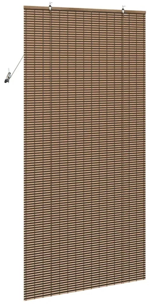vidaXL Ρολό Παραθύρου με κουρτίνες Καφέ 110 x 220 cm Μπαμπού