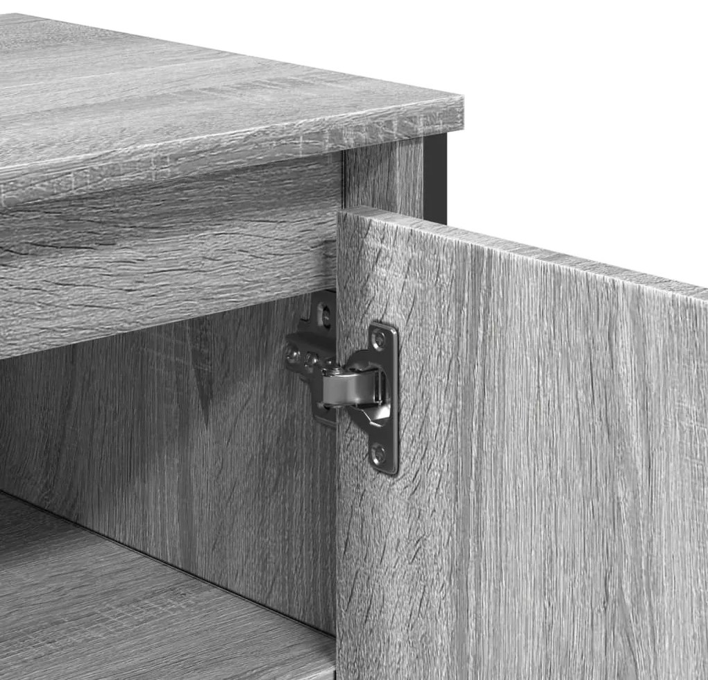 vidaXL Ντουλάπι Νιπτήρα Μπάνιου Γκρι Sonoma 91x35x60 εκ. Επεξ. Ξύλο