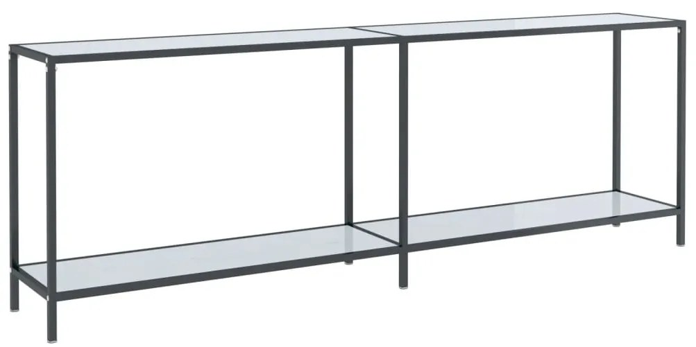 vidaXL Τραπέζι Κονσόλα Λευκό 220 x 35 x 75,5 εκ. από Ψημένο Γυαλί