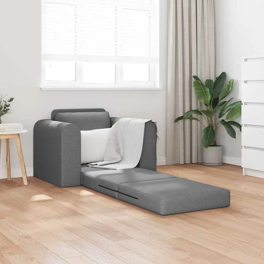 vidaXL Καναπές Κρεβάτι 2 σε 1 Σκούρος Γκρι 98x71x83 εκ. Ύφασμα