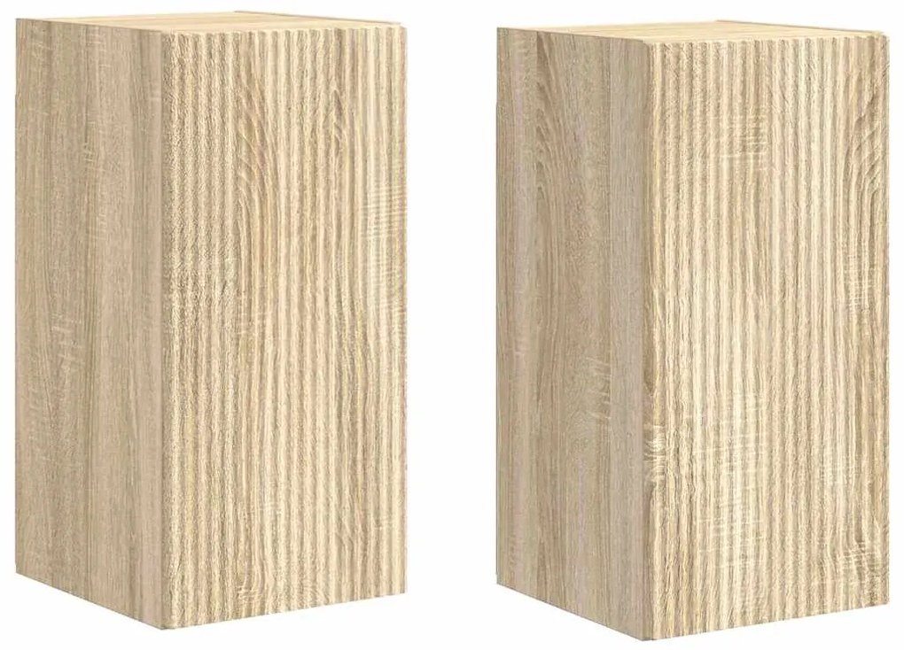 vidaXL Ντουλάπι Τηλεόρασης Τοίχου 2 pcs Σονόμα 30 x 31 x 60 εκ
